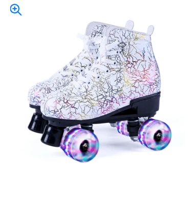 Color: as shown, style: C-40, Size: - New Black And White Double Row Skates Adult Flash Roller Skates Skating Rink Cross Exclusively For Roller Skates Color: as shown, style: C-40, Size: - New Black And White Double Row Skates Adult Flash Roller Skates Skating Rink Cross Exclusively For Roller Skates