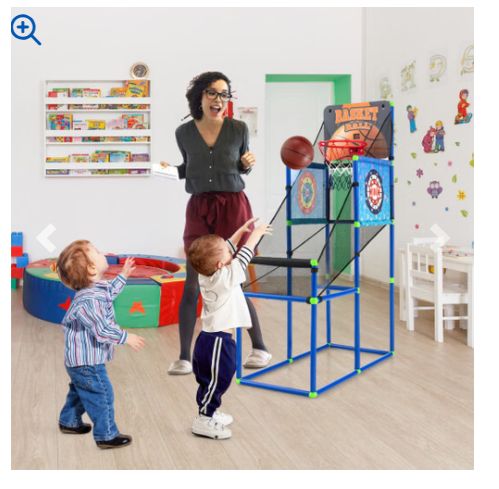 Kids Basketball Arcade Game with Electronic Scoreboard and Sound Effect