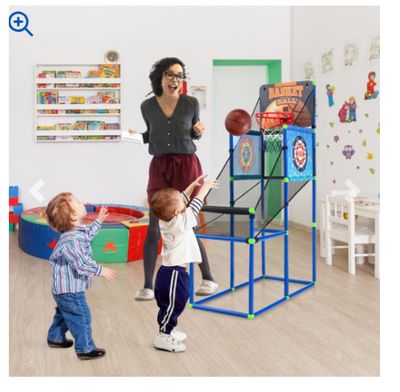 Kids Basketball Arcade Game with Electronic Scoreboard and Sound Effect