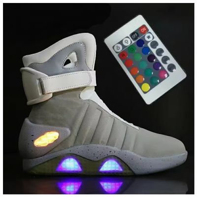 Remote Control LED Mag Shoes Fashion Light Up Sneakers for Men Air Shoes USB Recharging Shoes Back To The Future Boots 1989