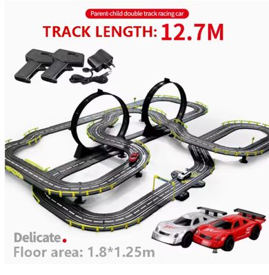 1:43 Scale Electric Track Racing RC Car Double Battle Speedway  Professional  Slot Car Circuit Race Track Railway Toys