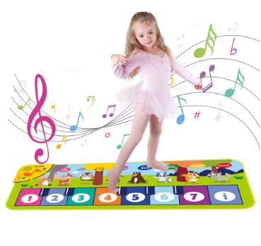 Piano Mat for Kids 80*30cm Toddlers Floor Keyboard Dance Mat Play Musical Carpet Music Instrument Toys Toddlers Girl Boy Gift
