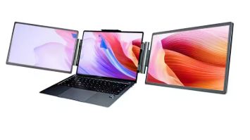 14 Inch 1920 x 1200 Three Screen Display Portable Monitor USB-C 3.1 IPS Foldable Dual External Monitor For 13.3 - 17 Inch Laptop