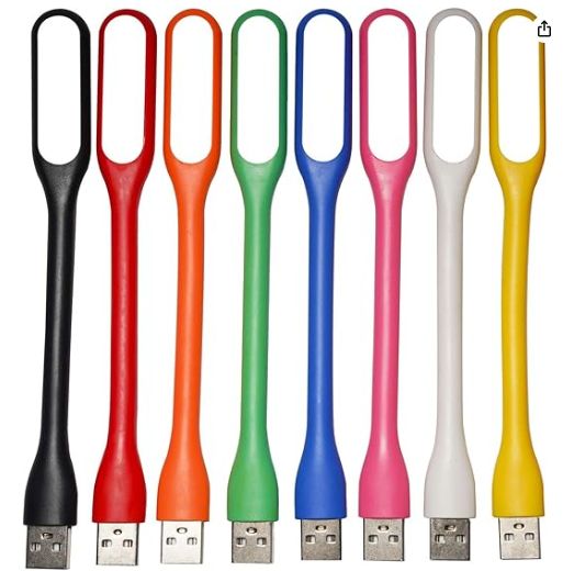 8 PCS EBYPHAN Mini USB LED Light Lamp, USB Light for Laptop Computer Keyboard, Flexible Gooseneck Reading Light, USB Powered LED Light, Portable USB Laptop Light