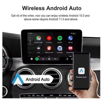 2025 ANYFAR Android 13 3in1 CarPlay Ai Box Wireless Android Auto USB Adapter 2G 32G For Youtube Netflix Automatic Connection