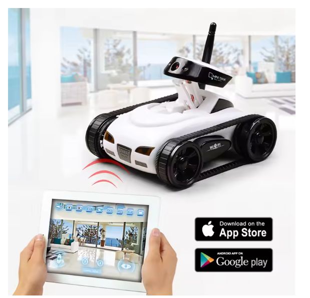 FPV WIFI RC Car Real-time Quality Mini HD Camera Video Remote Control Robot Tank Intelligent IOS Anroid APP Wireless Sensor Toy