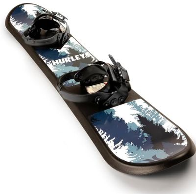 Hurley Beginner Snowboard for Kids – Lightweight HDPE Board with EVA Bindings – Easy to Control, Durable, Great Starter Snow Board for Youth