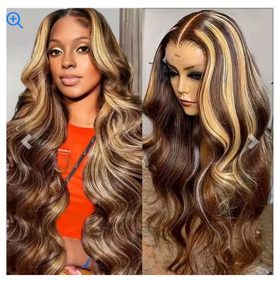 Stretched Length: 26inches, Hair Color: #16, Density: 180% Highlight Wig Human Hair P4/27 Body Wave Wigs Highlight 13x6 Hd Lace Frontal Wig Human Hair 13x4 Hd Lace Front Human Hair Wigs