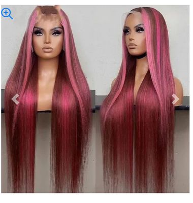 Color: 6x6 Wig150, Wig size: 14inch - Piano Straight Highlight Wig Brown Straight