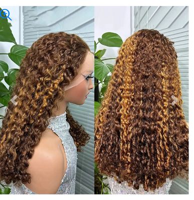 Color: T1B/613, Stretched Length: 20inches, Density: 300%, Lace Size: 13x4 - 300% Density 12A Double Drawn 13x4 Lace Front Bouncy Curly Human Hair Wigs Natural Burmese Curly Remy Ha