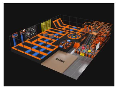 Indoor Trampoline Park for Adults and Kids Featuring Bungee Jumping Course Basketball and Endless Fun