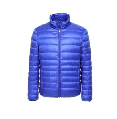 Color: Royal blue, Size: S - Men's light down jacket men's stand collar winter jacket XL men's men's