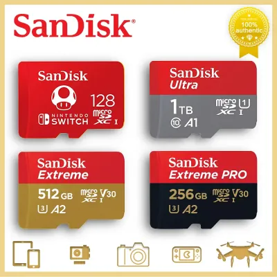 Capacity: 1GB - SanDisk Micro SD Memory Card 100% Original C10 U1 U3 4K HD Trans Flash Cards for Camera GoPro DJI Nintendo Switch MicroSDXC Card