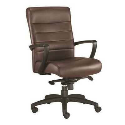 25.8" x 28.9" x 38.8" Brown Leather Chair