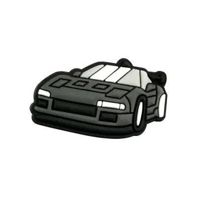 Color: WHITE - 1pcs Turbine Clog Charms SUV Sports Cars Shoe Charms for Clips Classic Car Clog Pin Garden Sandal Shoe Decorations