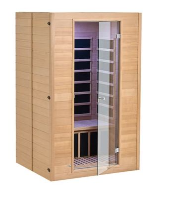 VEVOR Far Infrared Wooden Sauna, Room Home Sauna Spa for 2 Person 1800W