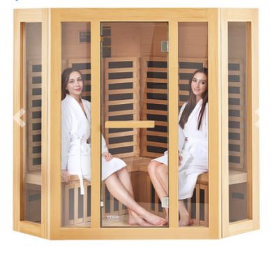 VEVOR Far Infrared Wooden Sauna Room Home Sauna Spa for 3 to 4 Person 2470W