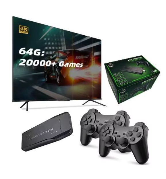 M8 Games Controller Wireless Game Console with USB Receiver 64gb Memory Built-In 20000+ Games Handheld Console