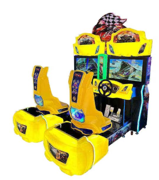 Commercial 32-Inch Luxury Outrun Arcade Simulator Coin-Operated Car Racing Game Machine 220V Metal Construction Entertainment