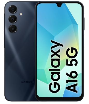 Samsung Galaxy A16 5G, (128GB + 128 GB SD Card), 6.7" AMOLED Display, 2-Day Battery, Triple-Lens Camera (50MP Main + Ultra-Wide + Macro), IP54 - Blueblack (Renewed)