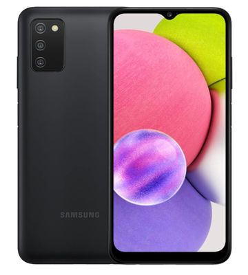 Samsung Galaxy A03s, 32GB, 6.5" Display, 5000mAh Battery, 4G LTE Unlocked Smartphone, Black, Renewed