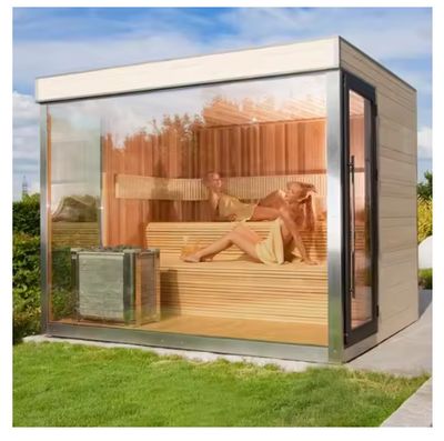 Superior Traditional Deluxe Side Door Sauna Outdoor Traditional Wet Steam Sauna For Sale