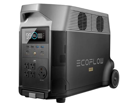 EF ECOFLOW Portable Power Station 3600Wh DELTA Pro, 2.7H to Full Charge, 5 AC Outlets, 3600-4500W, 120V Lifepo4 Power Station with Expandable Capacity, Solar Generator for Home Use, Blackout, RV