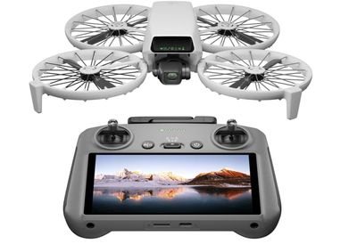DJI Flip with RC 2 Screen Remote Controller, Follow Me Drone with 4K UHD Camera for Adults, Under 249 g, 3-Axis Gimbal Stabilization, 44000ft/13km Video Transmission, Palm Takeoff, 31-Min Flight Time