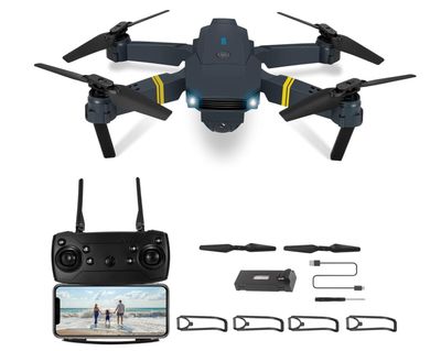 Drone for Adults Beginners with 1080P Camera, Foldable RC Quadcopter, Toys Drone,FPV Video, One Key Start, Headless Mode, Waypoints fly, 360° Flips