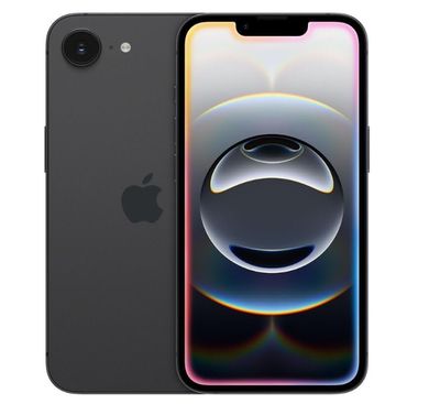 Apple iPhone 16e, 128GB, eSIM, Black - Unlocked (Renewed)