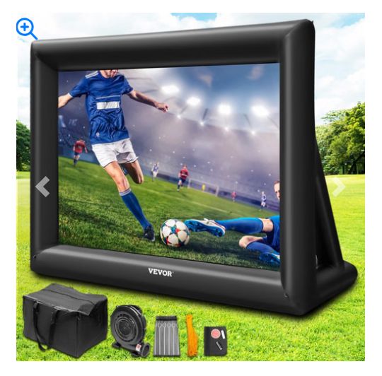 Inflatable Movie Screen 20FT Inflatable Projector Screen for outside with 350W Air Blower Inflatable Screen Oxford Fabric Material Blow Up Screen for Outdoor Movie Supports Front/Rear Projection