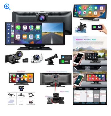 Upgrade 10.26 Stereo Apple Carplay Android Auto 2.5K Dash Cam,1080p Backup Camera Car Radio with Bluetooth/mirror Link/maps Navigation/voice Control/64gtf Card/ Upgrade 10.26 Stereo Apple Carplay Android Auto 2.5K Dash Cam,1080p Backup Camera Car Radio with Bluetooth/mirror Link/maps Navigation/voice Control/64gtf Card/