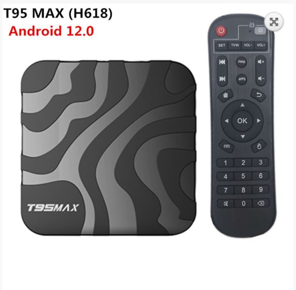 T95max Android 12 Smart Tv Box H618 2.4g 5g Wifi Bluetooth-compatible Network Set Top Box black EU Plug 4+32G