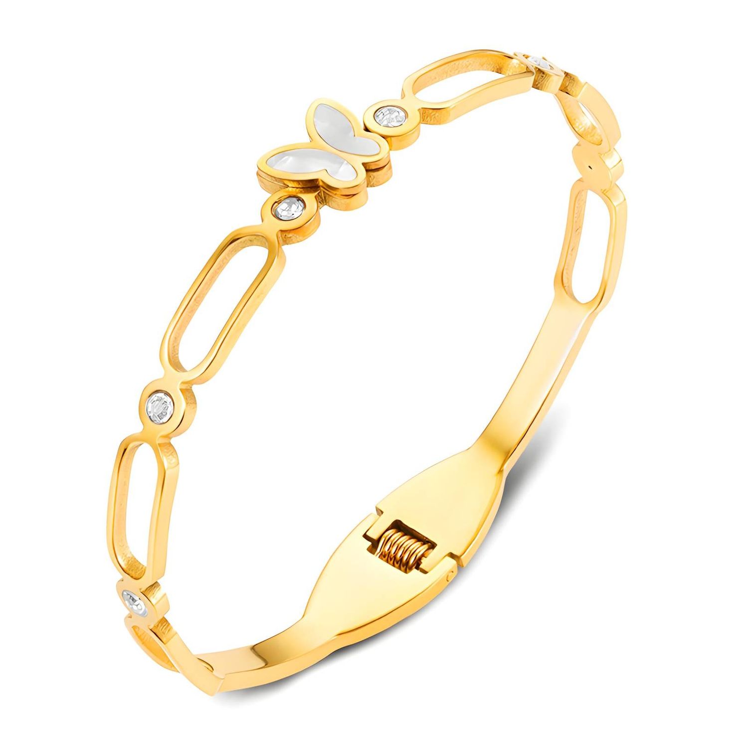 Women&#39;s Butterfly 18K Gold Bracelet