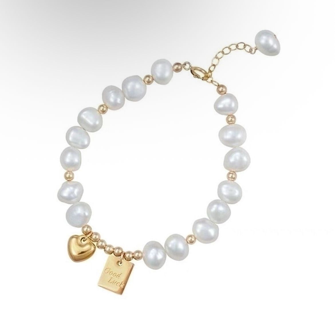 Heart Shaped Freshwater Pearl Mixed materials Bracelet