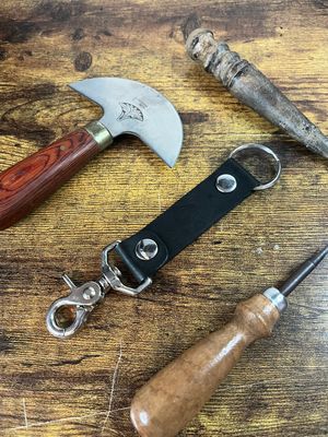 Large Leather Keychain