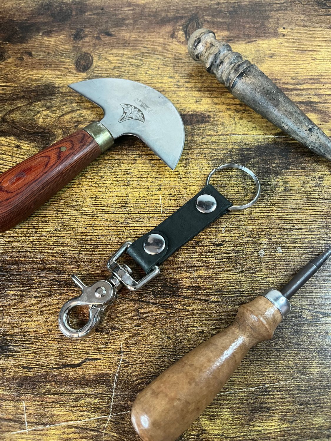 Medium Leather Keychain