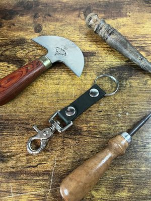 Medium Leather Keychain