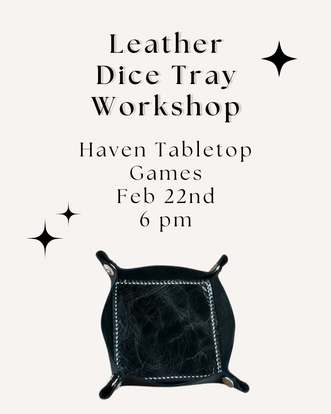 Leather Dice Tray Workshop