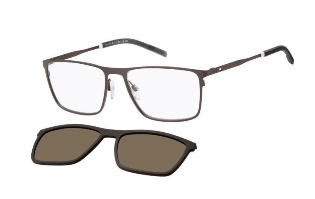 TOMMY HILFIGER TH1803/CS WITH BROWN POLARIZED CLIP ONS
