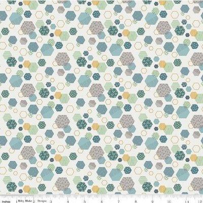 Riley Blake Fossil Rim - Fossil Hexagon Cream Riley Blake Fossil Rim - Fossil Hexagon Cream