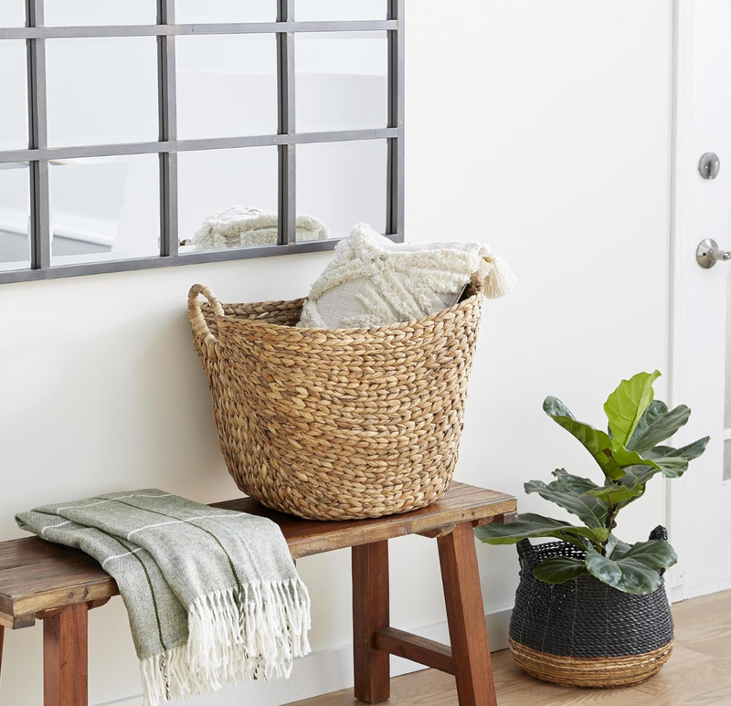 🌿 Large Handwoven Seagrass Storage Basket