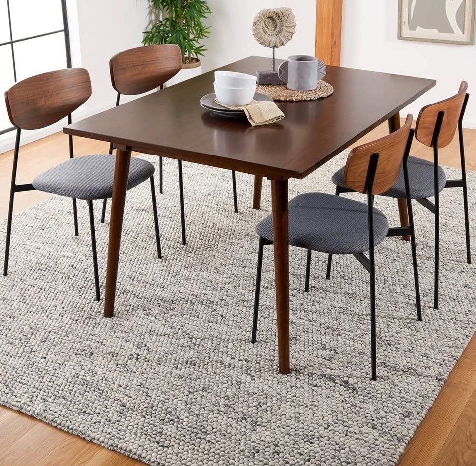🧶 Safavieh 8&#39; x 8&#39; Handwoven Square Area Rug – Light Grey/Ivory Wool Blend