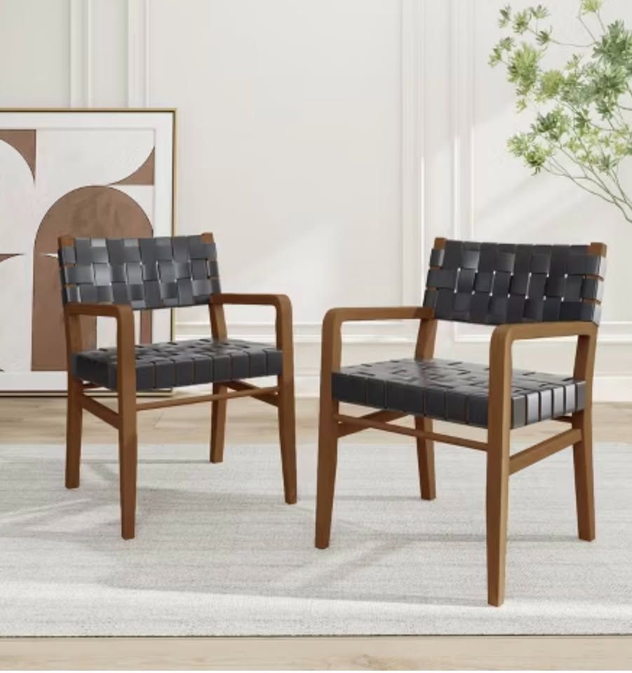 Christopher Knight Home Prosen Faux Leather &amp; Rubberwood Dining Chairs (Set of 2)