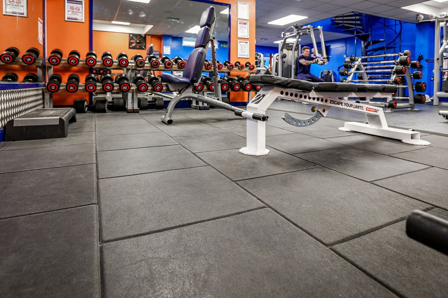 Gerflor Powershock 300 – Premium Rubber Gym Floor Tiles (50 x 50 cm, 30 mm) for CrossFit & Heavy Weight Areas