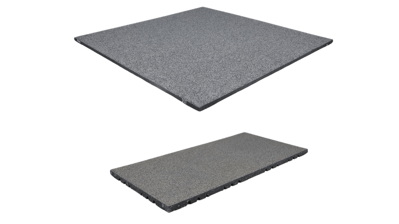 GFS Connect Tile STONE – 40 mm Interlocking Rubber Gym Tile (500 × 1000 mm, 70% EPDM)