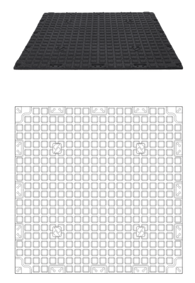 GFS Standard Fitness Tile – Impact Bottom Rubber Gym Tile (20 mm, 1000 × 1000 mm) GFS Standard Fitness Tile – Impact Bottom Rubber Gym Tile (20 mm, 1000 × 1000 mm)