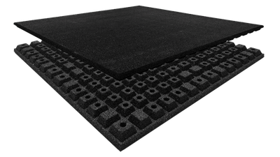 GFS Outdoor Fitness Tile – Weatherproof Rubber Gym Flooring (43 mm, 1000 × 1000 mm)