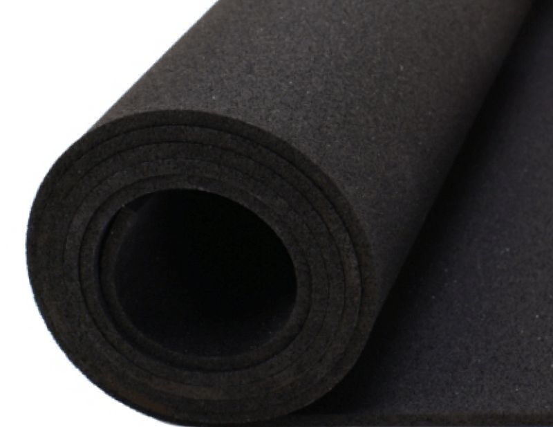 GFS Pure Black Sports Roll Flooring – Rubber Gym Roll (4–14 mm)