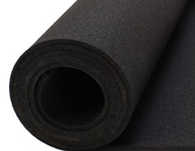 GFS Pure Black Sports Roll Flooring – Rubber Gym Roll (4–14 mm)
